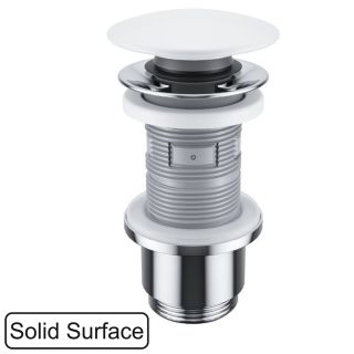 Донный клапан для раковины Whitecross 3101.0001.200 клик-клак белый матовый